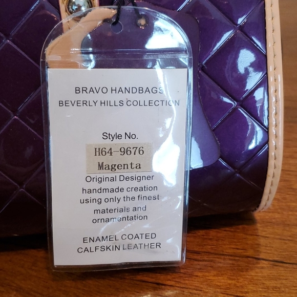 NWT Bravo purple leather handbag - Picture 8 of 14